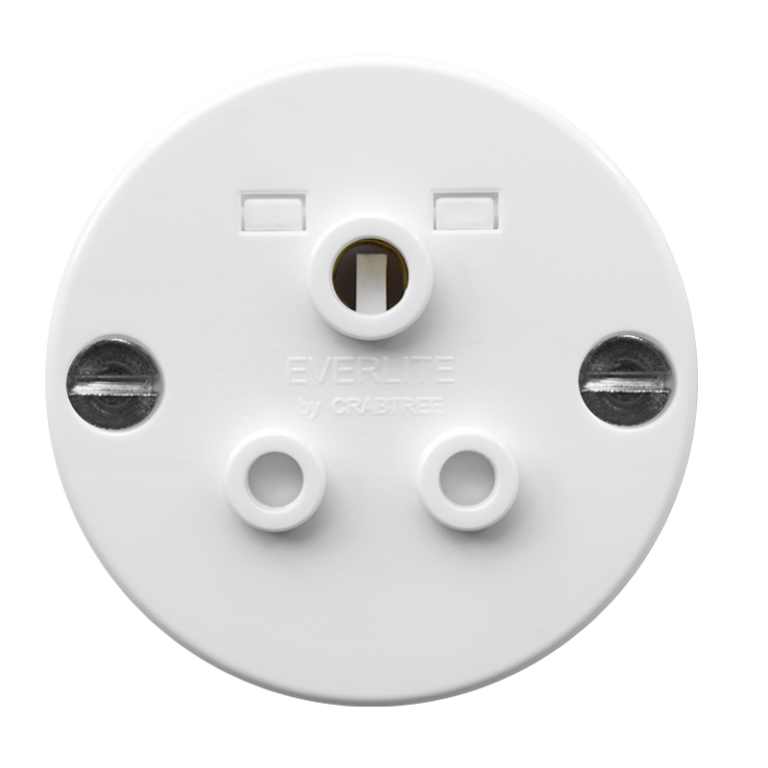 Classic Single 1643 (6A) Socket on Round Conduit Box (Large Terminals
