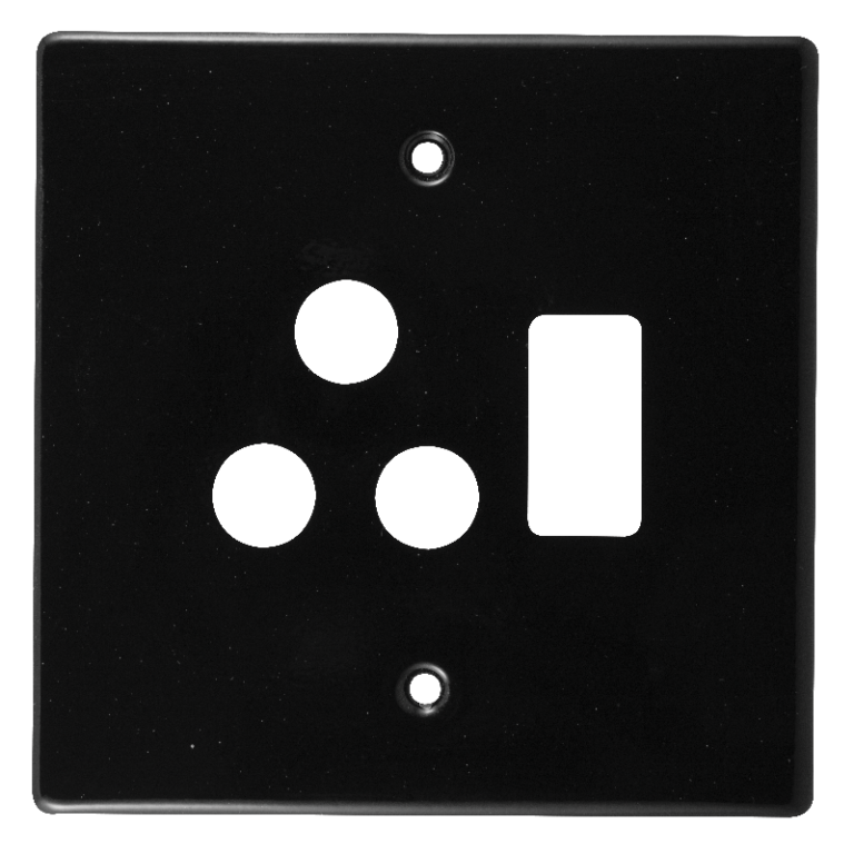Classic STD Single Switch Steel Socket Coverplate Crabtree Electrical