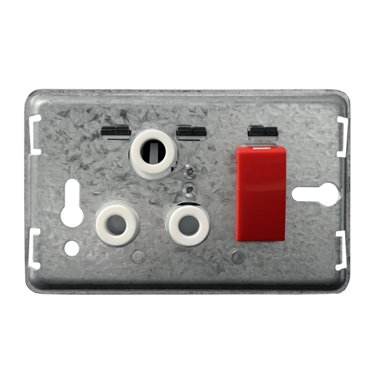 Diamond Single STD White with Red Single Pole Switch Crabtree Electrical