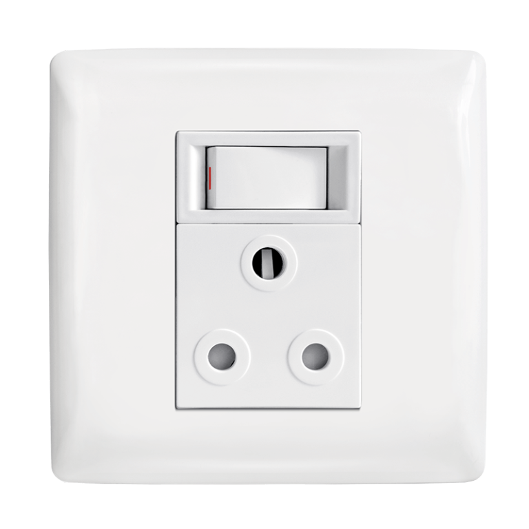Diamond Single Socket with Single Pole Switch Crabtree Electrical