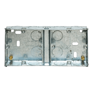 APPLEBY DUAL 2×1 GANG 25MM SW/SKT KO BOX