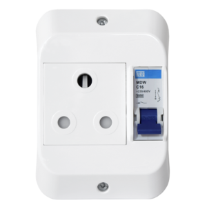 Classic 16A Circuit Breaker Single Socket 164-1 on Surface Box
